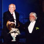 Mikhail Gorbachev and Jean Michel Cousteau receive the Annual Sea Keepers Award